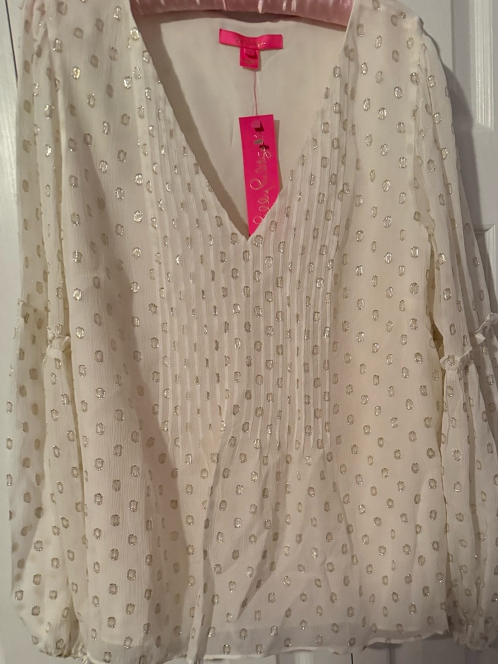 Lilly Pulitzer NWT Cleme Blouse Size 14 - Picture 3 of 9